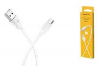 USB D.CABLE micro USB BOROFONE BX19 Benefit charging data cable (белый) 1 метр