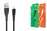 USB D.CABLE micro USB BOROFONE BX37 Wieldy charging data cable (черный) 1 метр