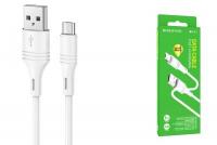 USB D.CABLE micro USB BOROFONE BX43 CoolJoy charging data cable (белый) 1 метр