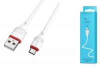 USB D.CABLE micro USB BOROFONE BX17 Enjoy charging cable (белый) 1 метр