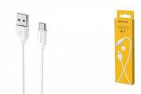 Кабель USB BOROFONE BX19 Benefit charging data cable for Type-C (белый) 1 метр