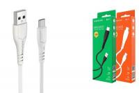USB D.CABLE BOROFONE BX37 Wieldy charging data cable for Type-C (белый) 1 метр