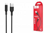 USB D.CABLE HOCO X25 Soarer charging data cable for Type-C 1 метр черный