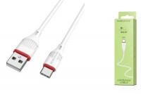 USB D.CABLE BOROFONE BX17 Enjoy charging cable for Type-C (белый) 1 метр